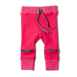 Minti Baby Hidden Knee Trackie Hot Pink with Charcoal Knees